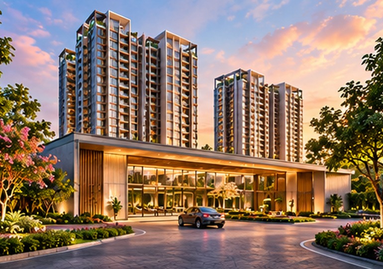 My Home Anandam Grand Arrival Court & Clubhouse Portico